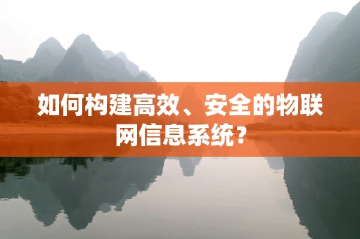 如何构建高效、安全的物联网信息系统？