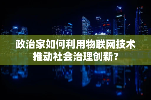 政治家如何利用物联网技术推动社会治理创新？