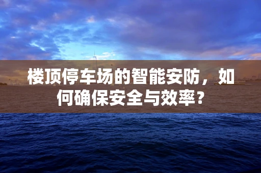 楼顶停车场的智能安防，如何确保安全与效率？